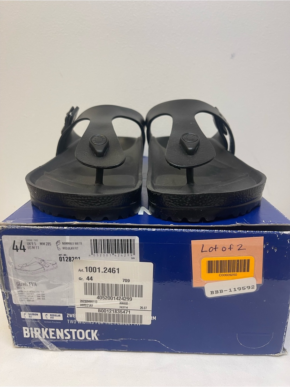 Birkenstock Gizeh Essentials Black EVA Thong Sandals for Men Size 11 - Picture 11 of 11